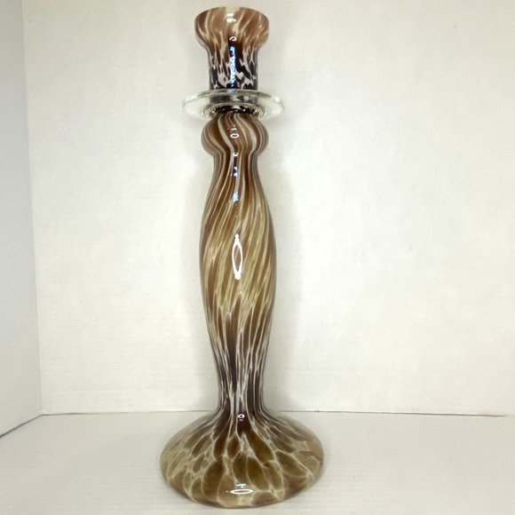 Tall Leopard-like Glass Candle Holder - Picture 8 of 8